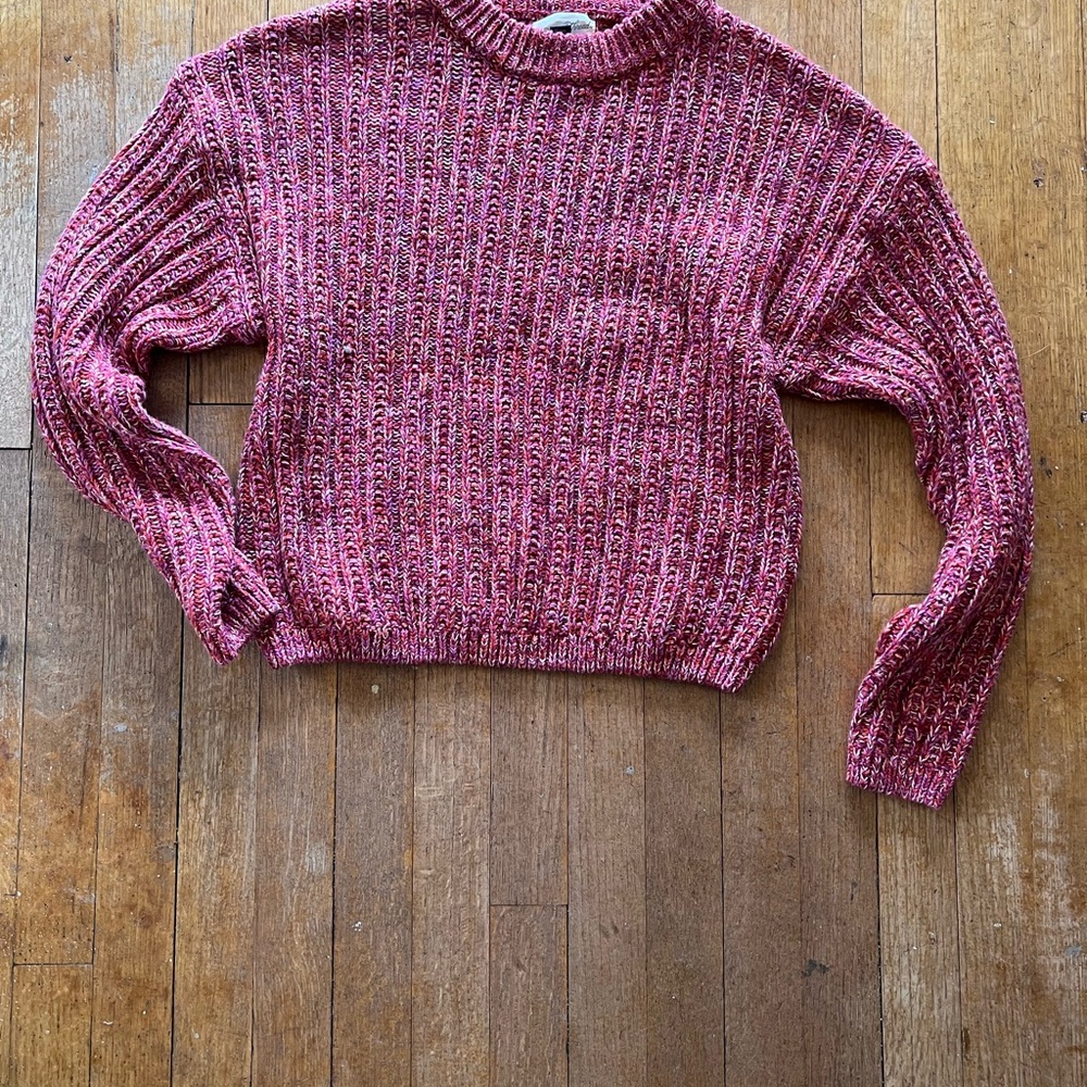 Universal Thread Marled Ribbed Cropped Sweater, P… - image 4